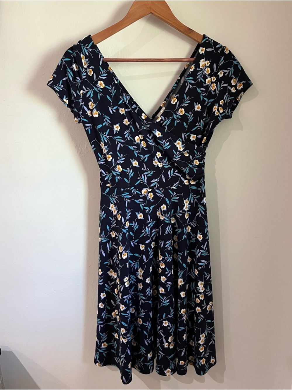 KAILEIGH Navy Floral Wrap Midi Dress - Picture 5 of 5